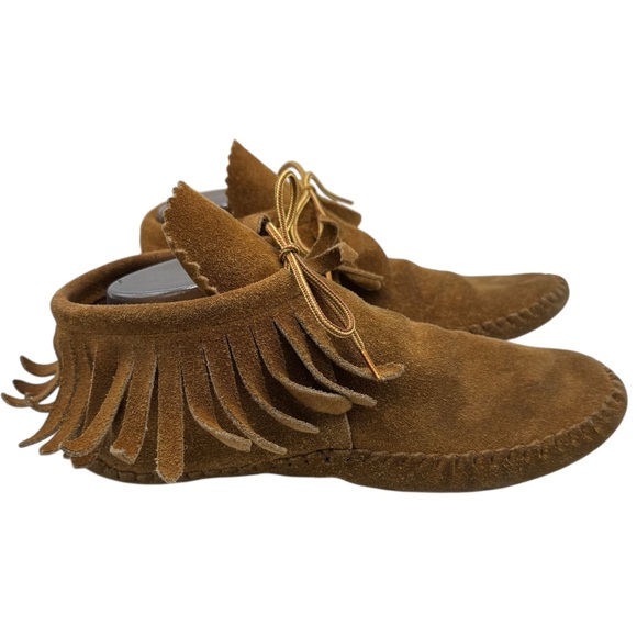 Taos Footwear Brown Suede Moccasins - 10.5” heel to toe - US W 10.5 / M 9.5 - Picture 2 of 11